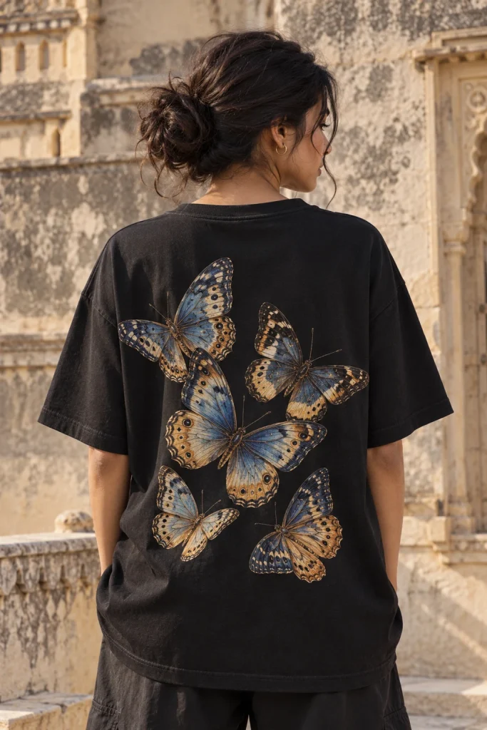 APNATYPE Butterfly oversized cotton streetwear