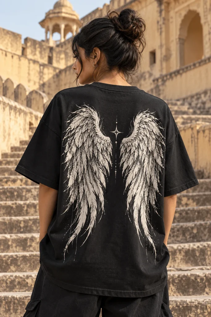 APNATYPE Wings oversized cotton streetwear