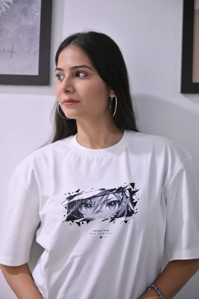 APNATYPE Manga Panels White Oversized Graphic T-Shirt